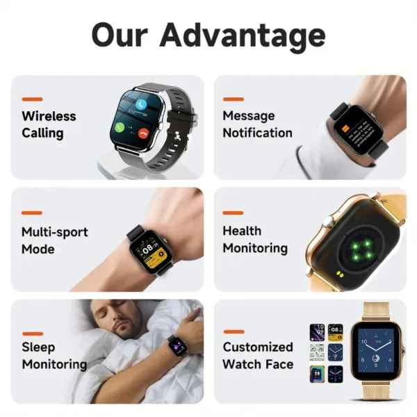 2023 New Bluetooth Answer Call Smart Watch Men Touch Call Fitness Tracker Waterproof Smartwatch Women For Android blood oxygen - Image 3