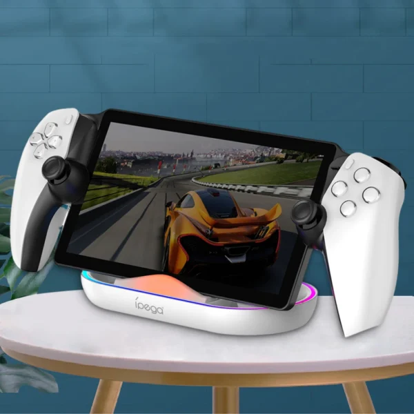 Charging Stand with RGB Lights Charger Station Portable Charging Dock Station for PlayStation Portal PS5 Portal Remote Player - Image 2