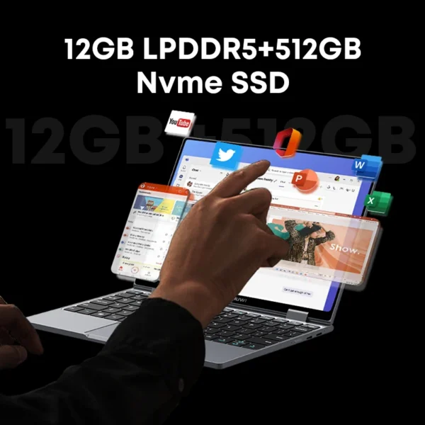 CHUWI MiniBook X Laptop Tablet 2 In 1 Intel N100 /N5100 10.51" FHD IPS Screen 12GB LPDDR5 512G SSD Windows 11 Notebook 1200*1920 - Image 4