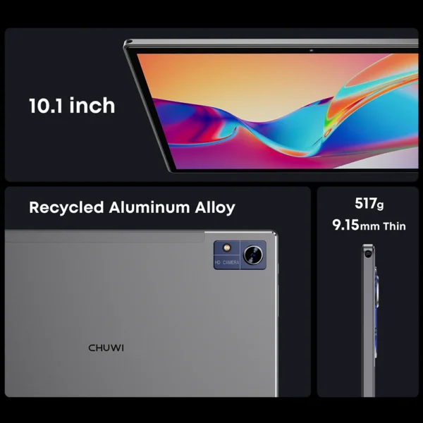 CHUWI Hi10X Pro 10.1 Inch 800*1280 IPS Screen Unisoc T606 4GB RAM 128GB ROM Tablets 2.4G/5G Wifi Android 13 Tablet PC 7000mah - Image 4