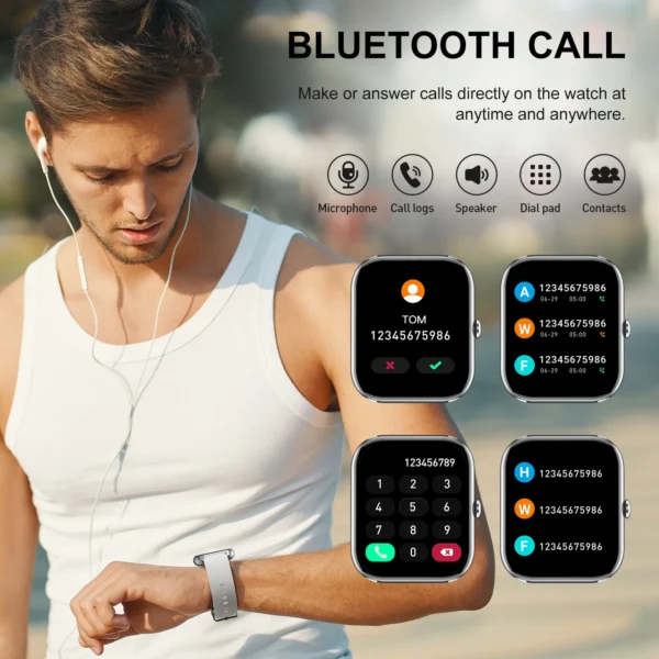 Jxrev Smart Watch, 1.85" Sports Watch for IP68 Waterproof, 110+ Sport Modes, Fitness Activity Tracker, Ultra Thin Watch. - Image 6