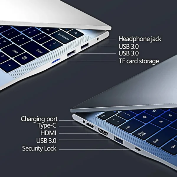 Gaming Laptop 16inch Intel 5805 32 RAM 2TB SSD DDR4 Window11 HD Camera Fingerprint Unlock 8 Cores 16 Threads Portable Computer - Image 6
