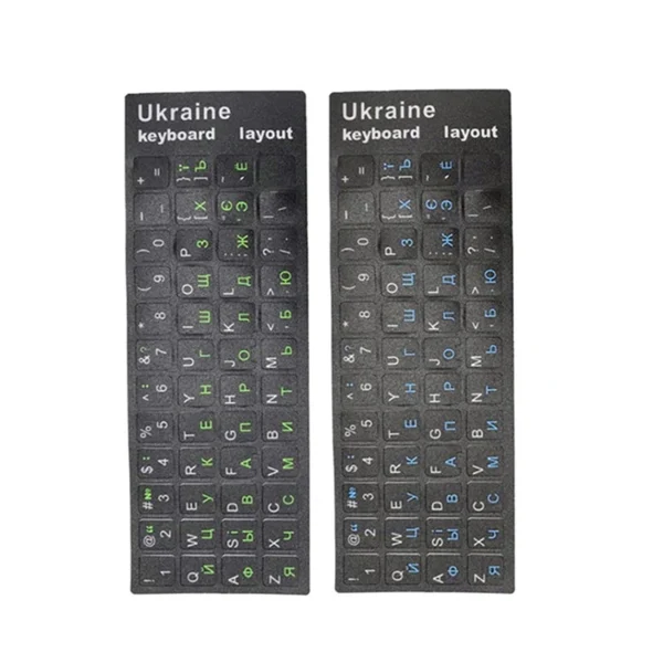 Ukraine Language Ukrainian Keyboard Sticker Durable Alphabet Black Background For PC Laptop Accessorie Computer Keyboard - Image 5