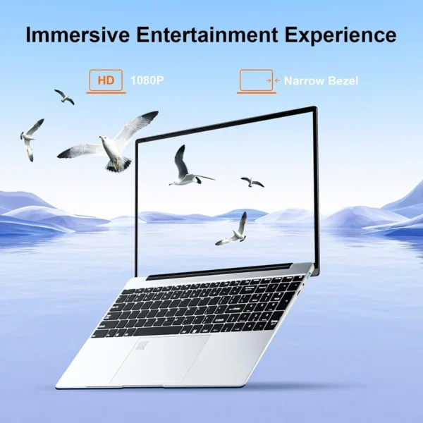 New N5095 Laptop 16/32GB RAM 1024GB SSD Intel Windows 11 Pro Office Gaming Notebook Computer Fingerprint Unlock Backlit Keyboard - Image 2