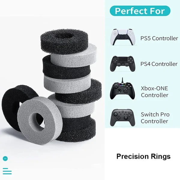 Upgraded Precision Rings Thumbstick Adjustment Analog Stick for PlayStation Portal/PS5 /PS4 /Switch Pro for XBox One Controller