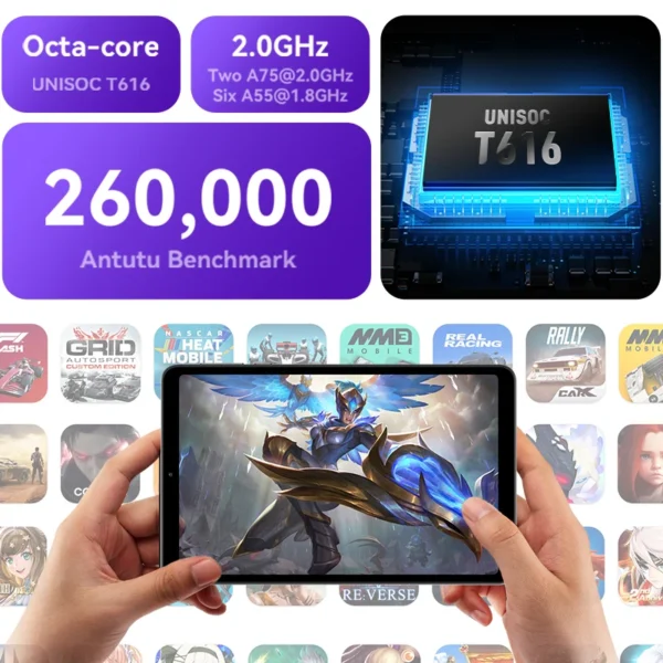 HEADWOLF FPad 3 Android 14 tablet 8.4 inch Max 8GB Ram 128GB ROM Widevine L1 Octa-core 4G LTE Phone Calling Tablet PC 5500 mAh - Image 2
