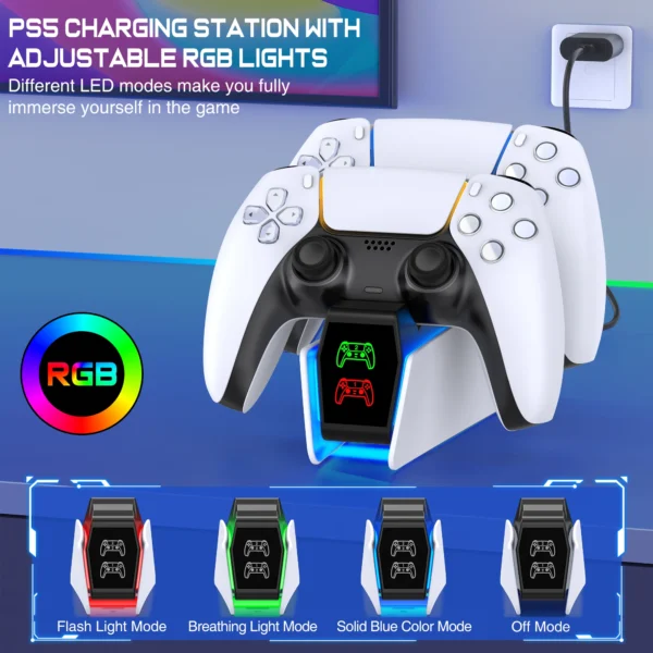 DinoFire PlayStation 5 Slim/PlayStation 5 Cooling Station ,For PlayStation Controller Charger - Image 4