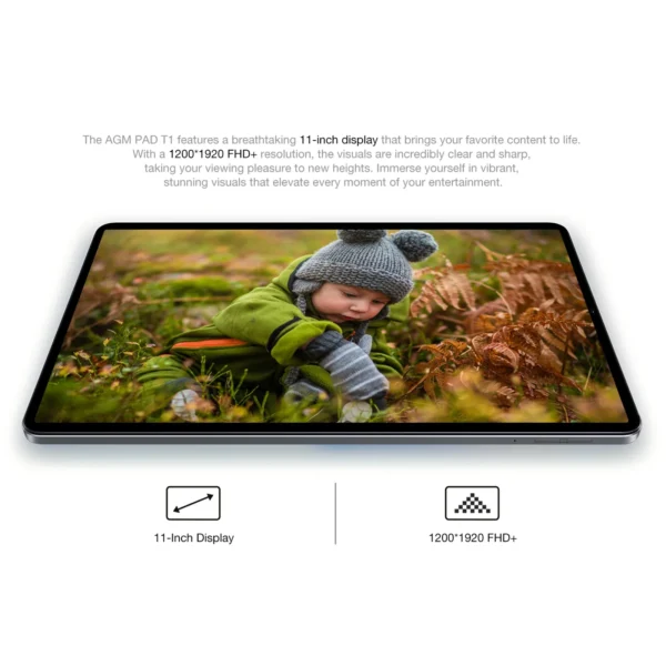 American WIFI Version AGM PAD T1 Tablet 10.95 inch 1200*1920 FHD+ Screen 8（4+4）GB RAM 128GB ROM Android 14 Unisoc T606Tablets - Image 5