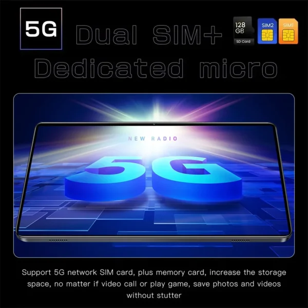 2024 Global Version 11.6 Inch Tablet Android 16GB Ram 1TB Rom Android 13.0 12000mAh Network Bluetooth 4G 5G Tablets Pc Brand New - Image 6