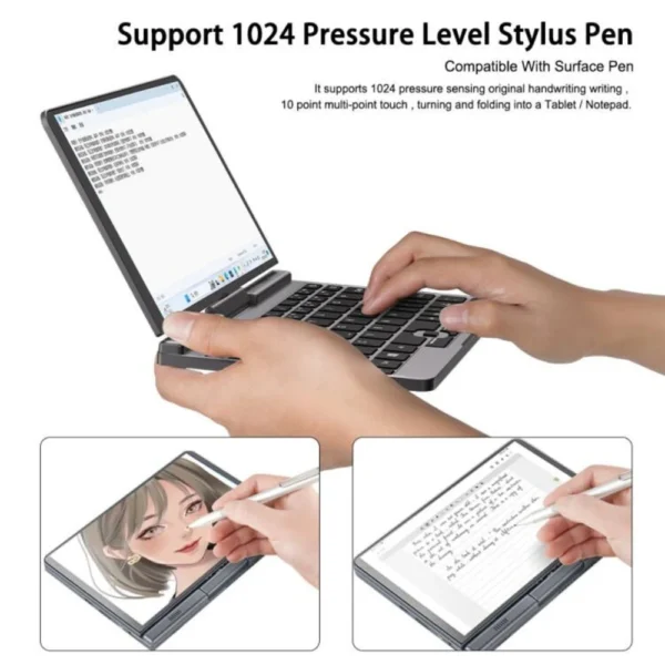 CRELANDER P8 8 Inch Mini Laptop Touchscreen Rotating 360 Degree Intel Alder N100 12GB WiFi6 Notebook Tablet PC Protable Laptops - Image 5