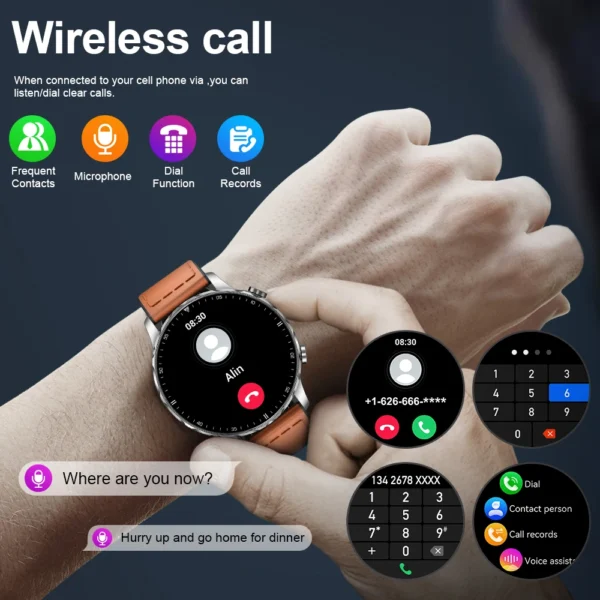 LIGE New For Women Outdoor Sports Smart Watch Men 1.53'' HD Screen Heart Rate Bluetooth Call IP68 Waterproof Business Smartwatch - Image 2