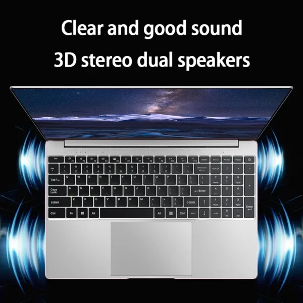 New 15.6" Inch Laptop, Windows 11 Pro N5095 1920x1080 32GB+2048 GB Fingerprint Unlock,Backlit Keyboard,Portable Office Notebook - Image 3