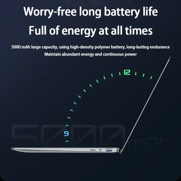 New 15.6" Inch Laptop, Windows 11 Pro N5095 1920x1080 32GB+2048 GB Fingerprint Unlock,Backlit Keyboard,Portable Office Notebook - Image 4