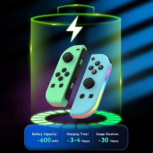 New Split Gamepad Wireless Bluetooth Gamer Controller Glare Vibration With Rgb Dazzle Light Gamepad Switch Control Boy Joypads - Image 2