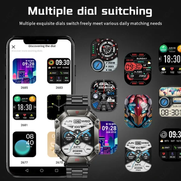 LIGE Outdoor Men Smartwatch Compass Barometer Altimeter GPS Trajectory Outdoor Sport Bluetooth Call 650mAh 2.0'' Smart Watch Men - Image 6