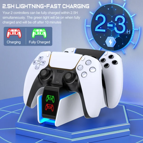 DinoFire PlayStation 5 Slim/PlayStation 5 Cooling Station ,For PlayStation Controller Charger - Image 2