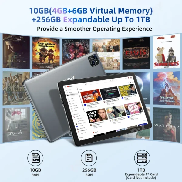 XGODY 10inch Android Tablet Octa-core IPS Screen 10GB 256GB PC Ultra-thin 5GWiFi Bluetooth Type-C 7000mAh Tablets With Keyboard - Image 2