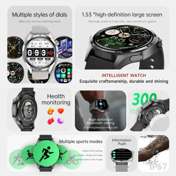 For Huawei WATCH GT 5 Pro Smartwatch Men NFC GPS Tracker AMOLED 360*360 HD Screen Heart Rate Bluetooth Call Sport Smart Watch - Image 4