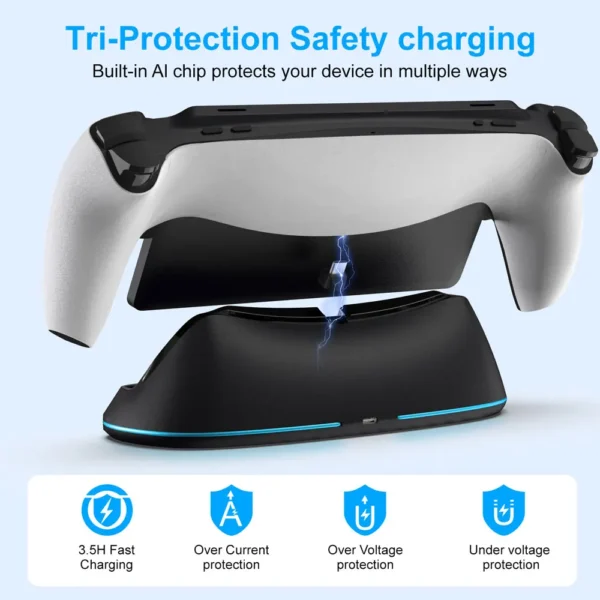 Charging Dock Station for Playstation Portal, Charger Stand for Ps Portal with RGB Light and USB C Charging Cable - Image 3