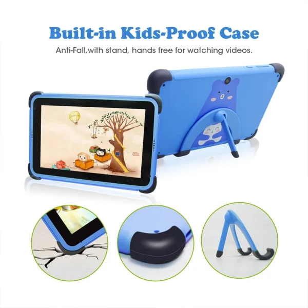 Used Tablets 7'' Android 11 Children Tablet 2GB 32GB 4-Core Tablet for Kids 1024x600 IPS Dual Wifi 5G 3000mAh with Tab Holder - Image 4