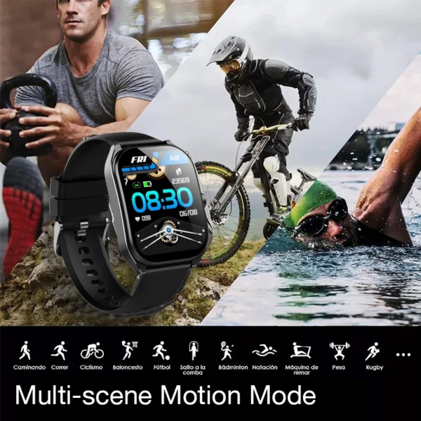 Aolon 2.01" Curved Screen Smartwatch Men Call Sports Waterproof Wrist Watches Fitness Bracelet Women Watch Clock Smart Watch - Image 5