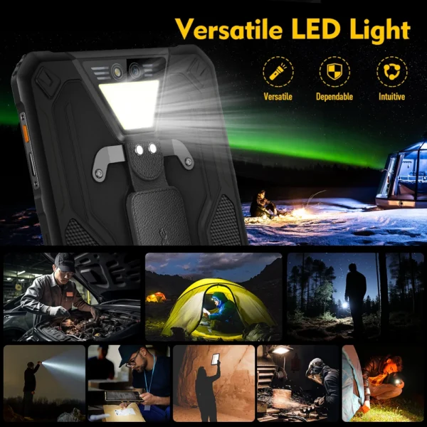 Ulefone Armor Pad 2 Rugged Tablet, 11" 2K, 18600 mAh ,IP68/IP69K Android 13 NFC GPS 4G Tablet Up to16GB +256GB LED Camping light - Image 2