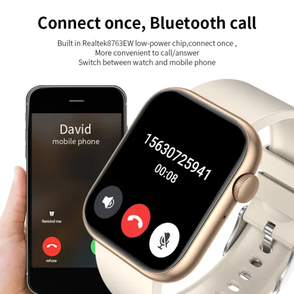 LIGE New Smart Watch 2024 Wireless Charging Smartwatch Bluetooth Calls Men Women Smartwatches Fitness Bracelet Custom Watch Face - Image 3