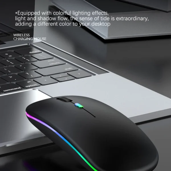 Tablet Phone Computer Bluetooth Wireless Mouse Rechargeable RGB Backlight Mice for iPad PC Laptop Tablet Phone 2.4GHz USB Mouse - Image 5