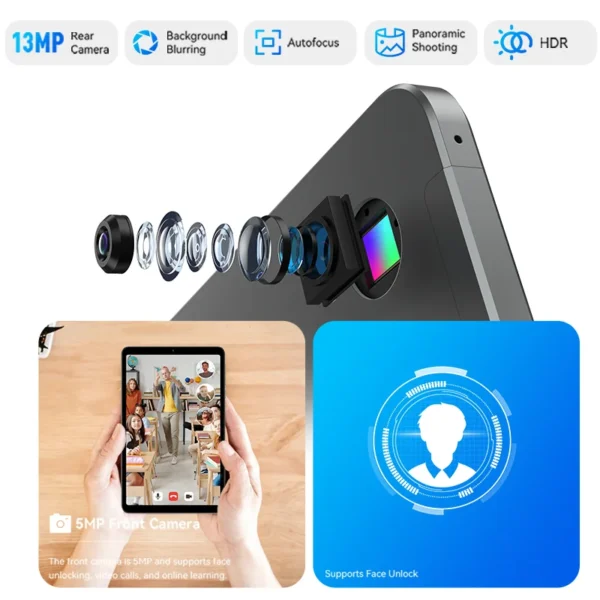 HEADWOLF FPad 3 Android 14 tablet 8.4 inch Max 8GB Ram 128GB ROM Widevine L1 Octa-core 4G LTE Phone Calling Tablet PC 5500 mAh - Image 4