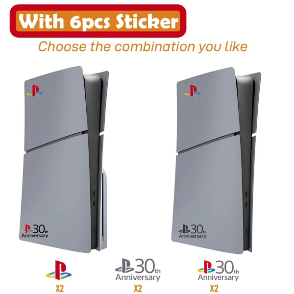Limited 30th Anniversary for PS5 Fat Faceplate Vinyl Logo Sticker Playstation 5 Slim Console Cover Face Plate Shell Replacement - Image 2