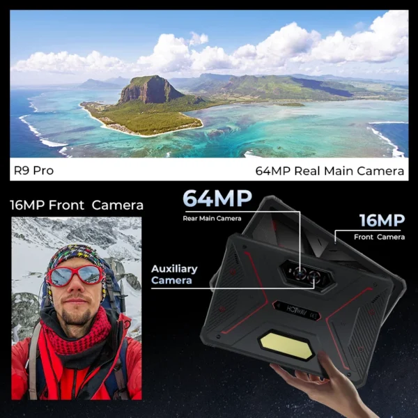 2024 original HOTWAV R9 Pro Rugged Tablets Android 14 11" FHD +20080Mah tablet 16MP+64MP Camera 6GB+256GB Camping light ipad - Image 5