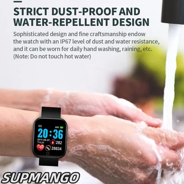 Y68S Real Step Count Rechargeable Smart Watch Men And Women Touchscreen Sports Fitness Watch Phone Connection IS Fully Compati - Image 4