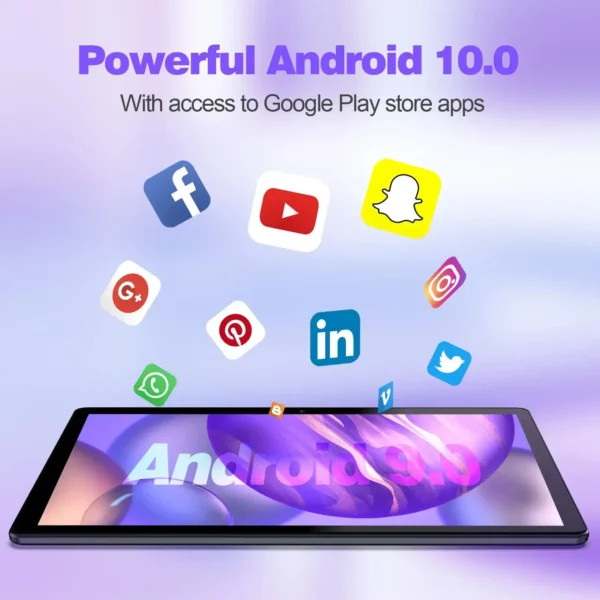 PRITOM 10 Inch Tablet PC with SIM Slot Android 13 64 GB Quad Core Touch Screen WiFi GPS Support 3G Phone Call - Image 6