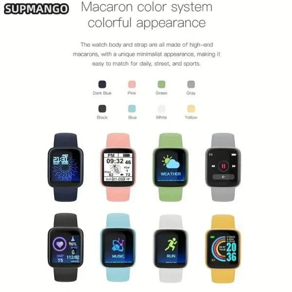 Y68S Real Step Count Rechargeable Smart Watch Men And Women Touchscreen Sports Fitness Watch Phone Connection IS Fully Compati - Image 2