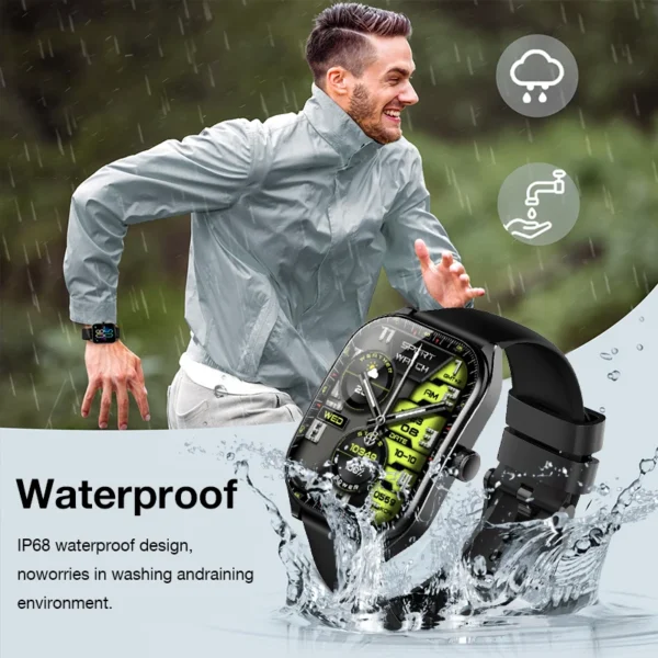 Aolon 2.01" Curved Screen Smartwatch Men Call Sports Waterproof Wrist Watches Fitness Bracelet Women Watch Clock Smart Watch - Image 3