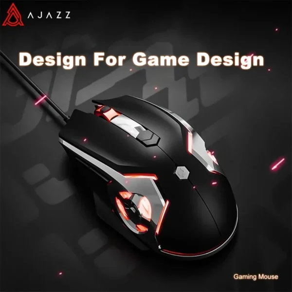 AJAZZ AJ120 Gaming Mouse Wired USB 6 Buttons 8000DPI Optical Mute E-sports Game Mouse Laptop computer office PC Accessories gift - Image 2