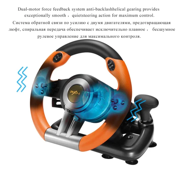 PXN V3 Pro Gaming Steering Wheel Volante PC Racing Wheel for PC Window 7/8/10/11/PS3/PS4 /Switch/XBOX One/Xbox Series X/S - Image 5