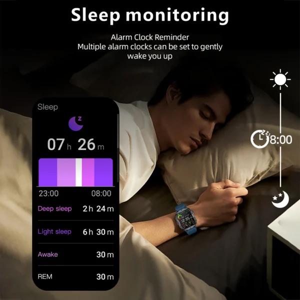 Smart Watch For Men, 1.96'' Large Touch Screen Smartwatch (Answer/Make Call), Fitness Watch Long Standby With 100+ Sports Modes - Image 6
