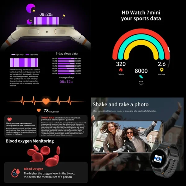 Fashion Galaxy Watch 7 Ultra Smart Watch GPS Sports Track AMOLED Screen HD Bluetooth Call Fitness Tracker Heart Rate Smartwatch - Image 6