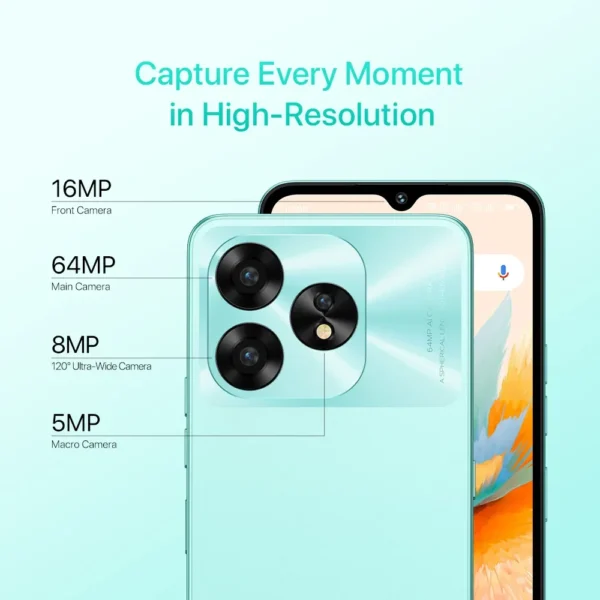 UMIDIGI A15, A15C Smartphone NFC Android 13 ,6.7" FHD+Screen, 8GB 256GB, 64MP Camera,5000mAh 20W Fast Charging Mobile phone - Image 3
