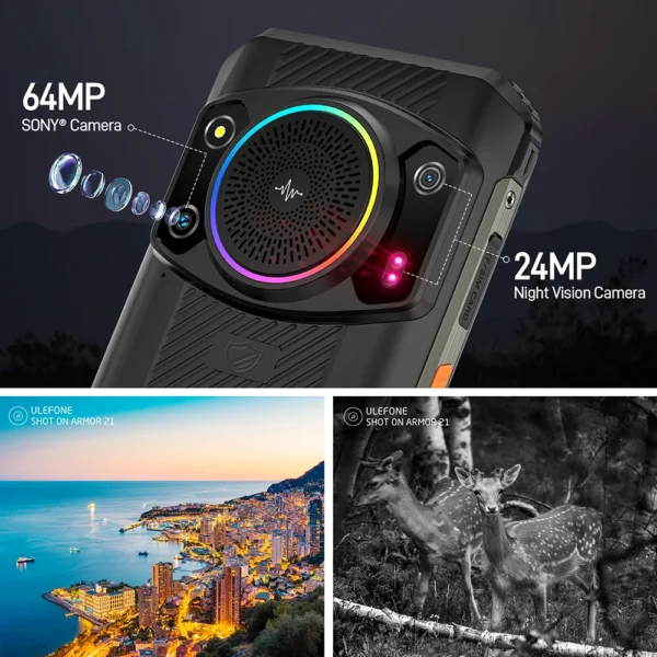 (2023 New) Ulefone Armor 21 Smartphone, G99 Android 13, 16GB RAM, 256GB ROM, Rugged Phone, 64MP, 9600mAh, Mobile phone, Global - Image 3