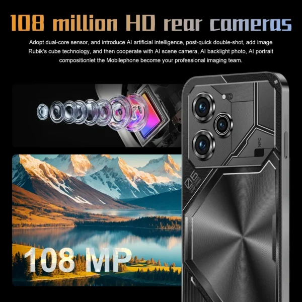 New Global Version Pova 6 Pro Smartphone 22G+2TB 7.3HD Android 14 Snapdeagon8 Gen2 8000mAh 5G Dual SIM Phone 50+108MP Unlock NFC - Image 4