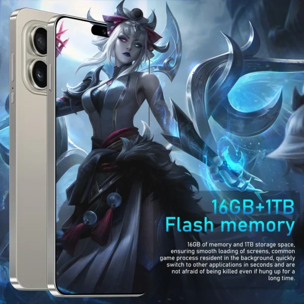 New I15 Pro High-end Smartphone 7.3 HD Second Screen Cellphone 5G Android13 Mobile Phone 16G+1T Dual Sim Celulares 108MP 6800Mah - Image 4