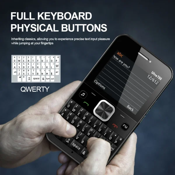 SERVO Ultra700 QWERTY 4 SIM Standby Mobile Phone 2G GSM Flashlight Call Recording Speed Dial 2.4" Telephones NFC Access Unlock - Image 4