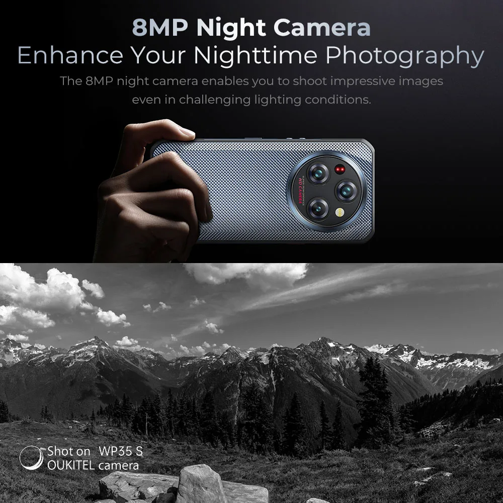 Oukitel WP35 S Rugged Phone 6.56" HD+ 24GB(6+18)+256GB 11000mAh Mobile Phones androids NFC rugged Smartphone Business phone - Image 2