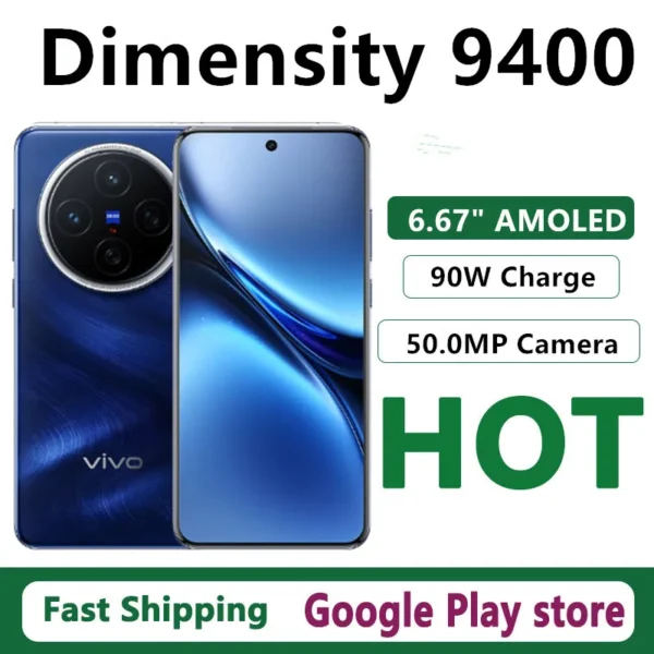 Original Vivo X200 Mobile Phone Dimensity 9400 Android 15.0 OTA 6.67" AMOLED 120HZ 50.0MP Camera 90W Charge 5800mAh Battery