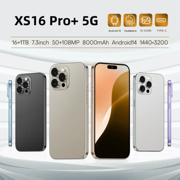 Original For Brand 16GB+1TB For Smartphone 7.3 inch XS16 Pro+ Full Screen 4G 5G Cell Phone 8000mAh Mobile Phones Global Version﻿ - Image 5