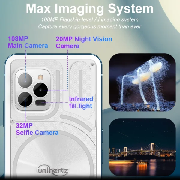 Unihertz Luna Smartphone Rhythm Ambient LED strip Music Phone 8GB RAM 256GB ROM 108MP G99 Mobile Phone Night Vision Cellphone - Image 5