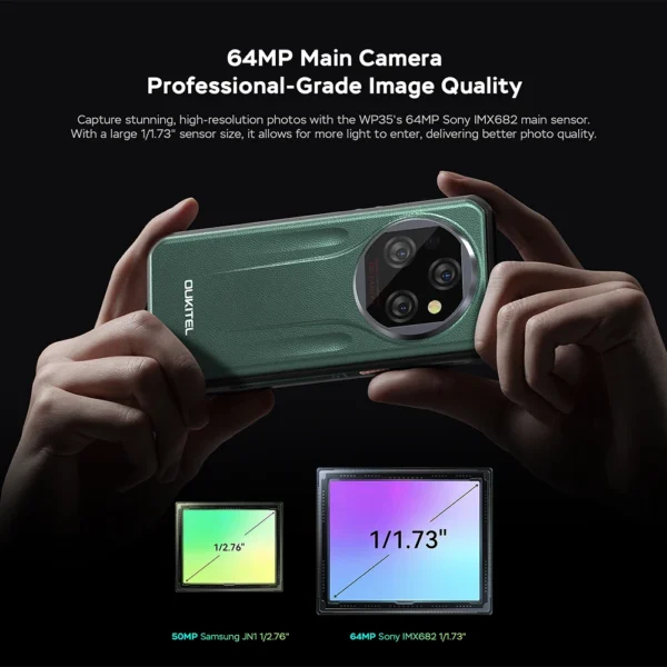 Global Version Oukitel WP39 Rugged Smartphone MTK Dimensity 6100+ 5G 6GB+256GB 6.6-inch Display 11000mAh Android 14 Mobile phone - Image 4