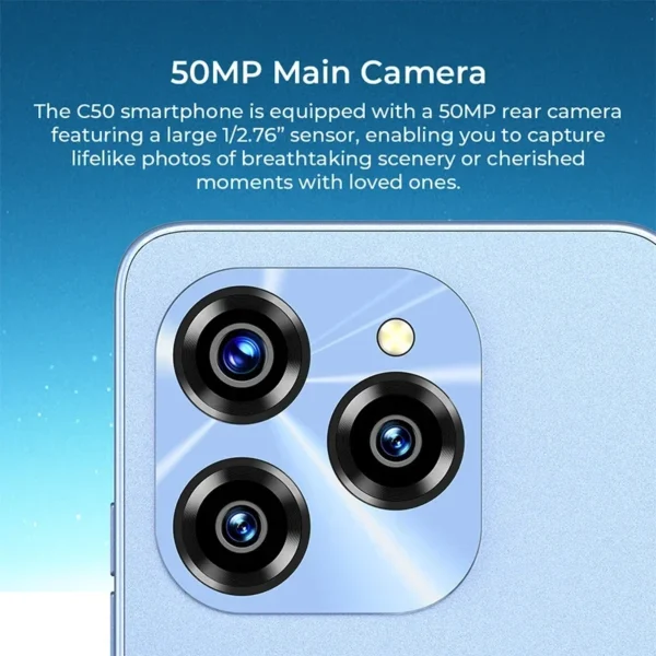 Oukitel C50 5G Smartphone Android 14 6.8“ HD Waterdrop Display 5150mAh Battery 8GB+128GB Mobile phone 50MP+5MP Camera CellPhone - Image 5